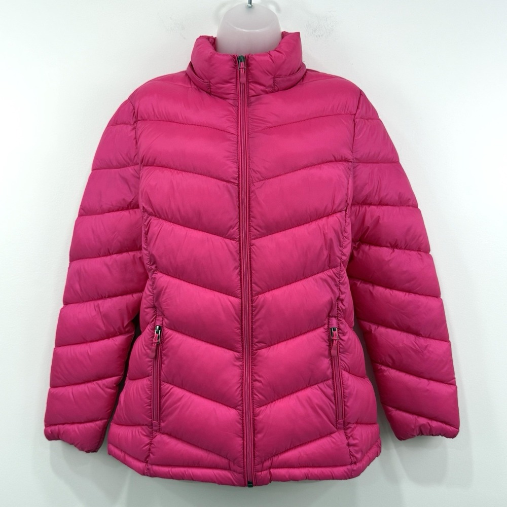Charter Club Sorona Aura Puffer Jacket Women M Pink NWT Packable Outdoors Hiking